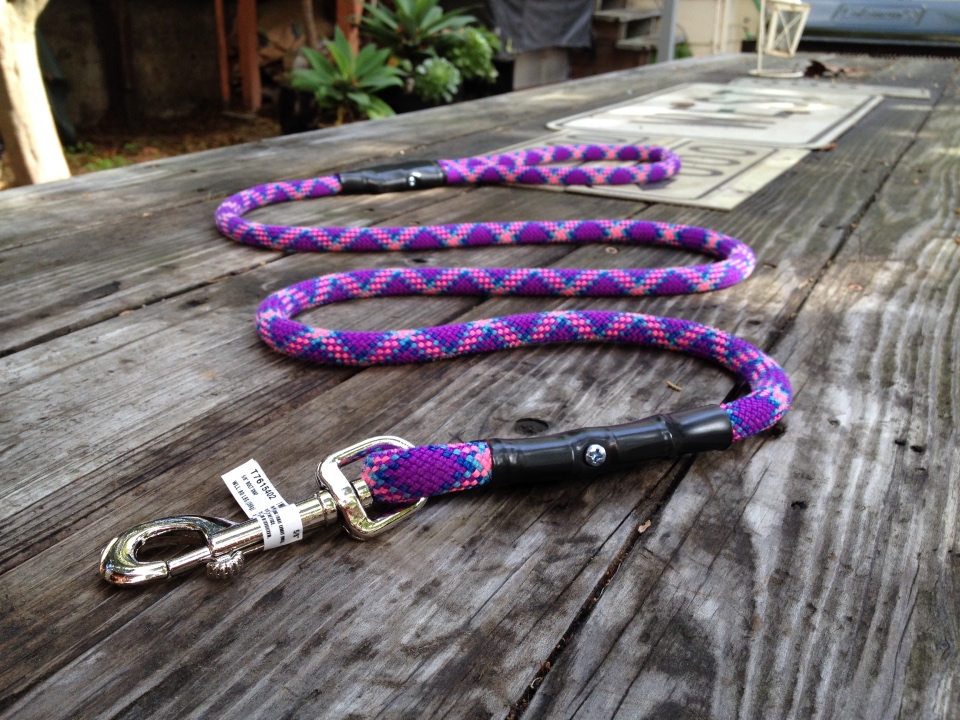 recycled climbing rope dog leash