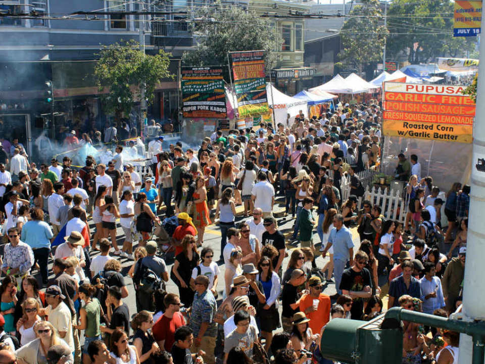 SF weekend Haight Street Fair, Sunday Streets in the Sunset, folk