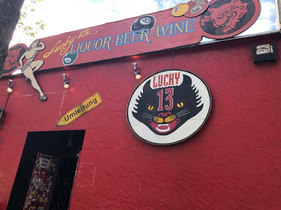 Lucky 13's exterior one year ago, when employees were celebrating its 25th anniversary.