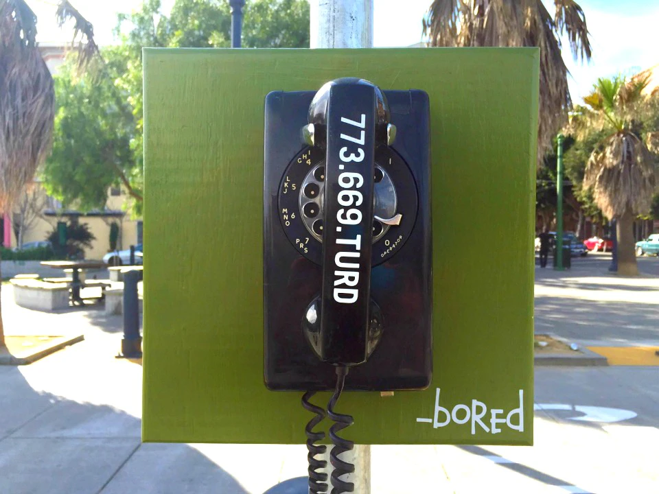  Bored Phone Art Installation Appears Near Patricia s Green Hoodline